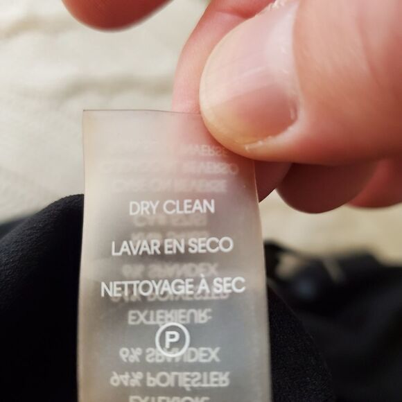 Calvin Klein Sleeveless Scuba Crepe Flat Pleat Waist Jumpsuit size 14 in Black - Picture 13 of 13